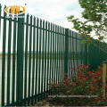 Euro style galvanized metal high security palisade fencing